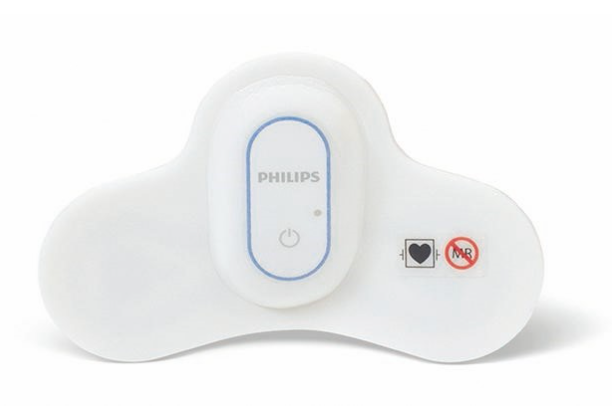 Philips heart monitoring pad with ECG symbols